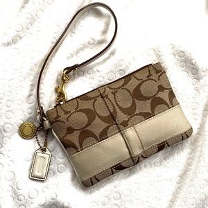 Coach signature wristlet